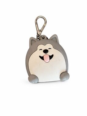 Cute Husky PocketBac Holder Keychain Silicone Dog Bath & Body Works